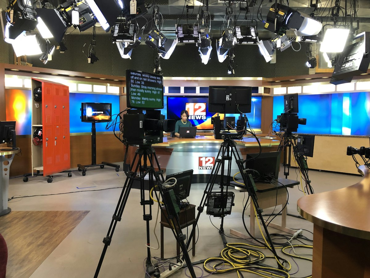 Television studio set