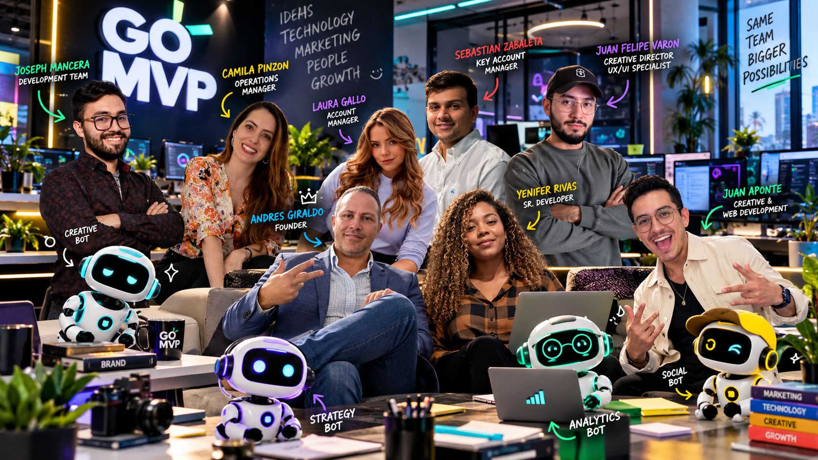 The GO MVP team in the studio