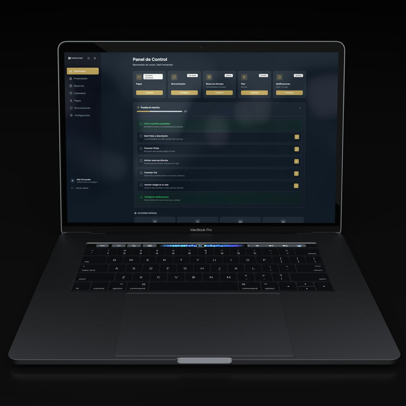 Analytics dashboard on a laptop