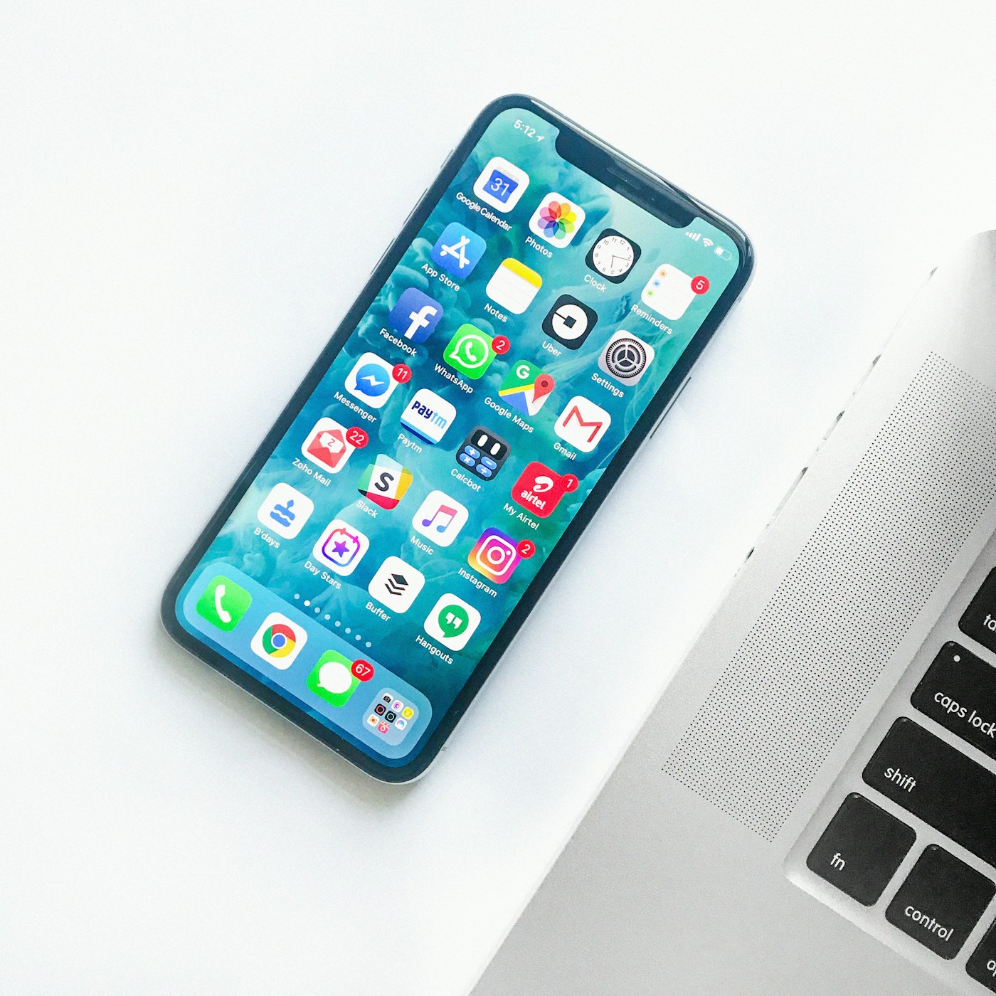 Social media apps on a smartphone